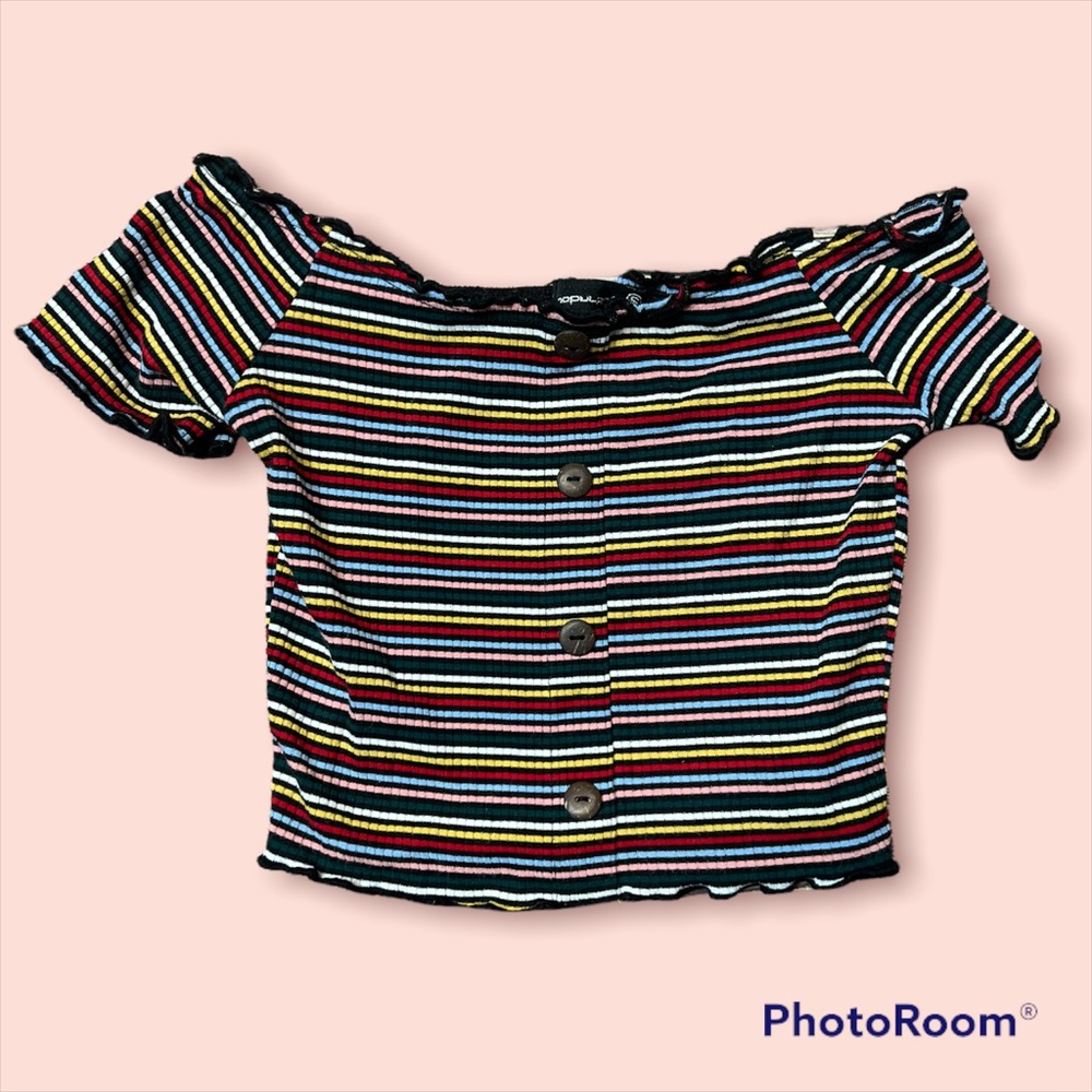 Striped card top size small
